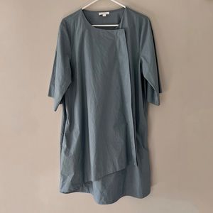 COS Asymmetric Jacket Coat Short Sleeve Blue Sz 12